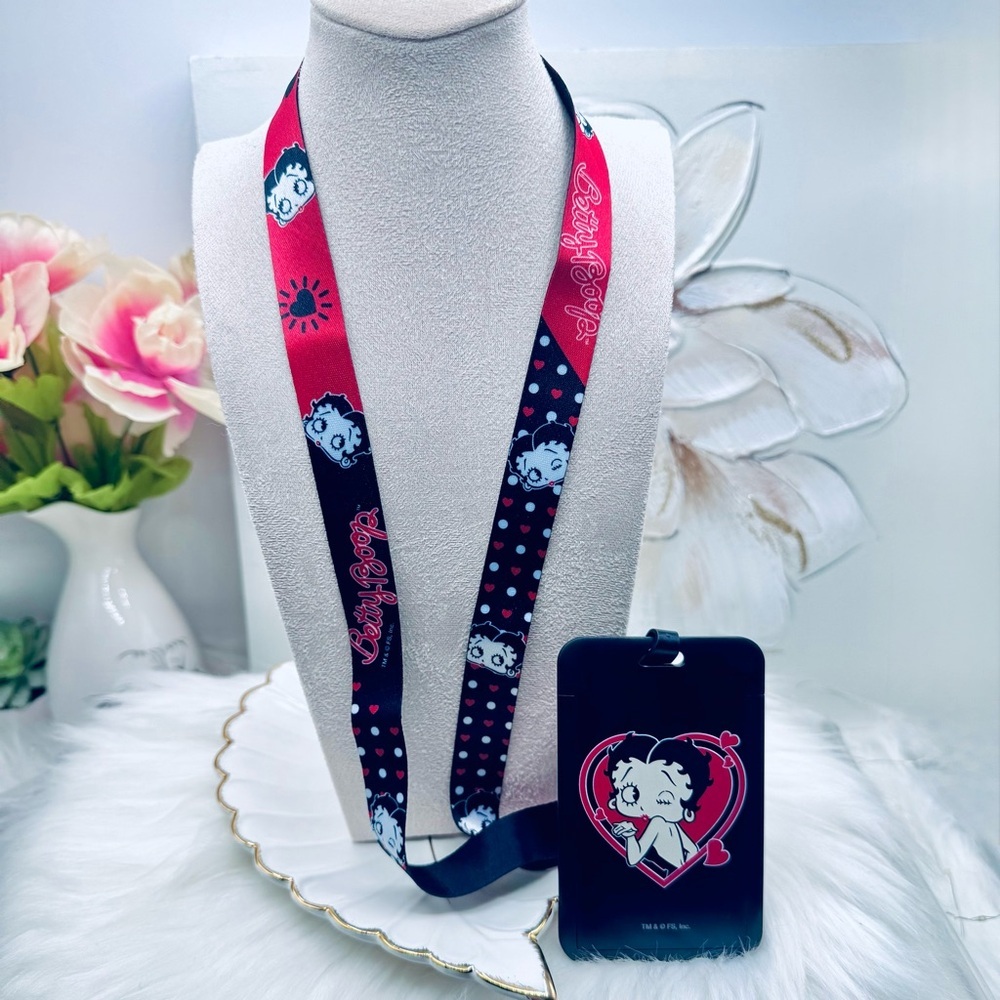 Betty Boop Lanyard with Card Holder Case